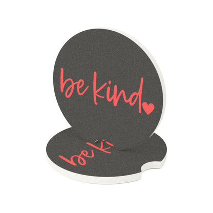 Be Kind Car Coasters Set of Two - Red