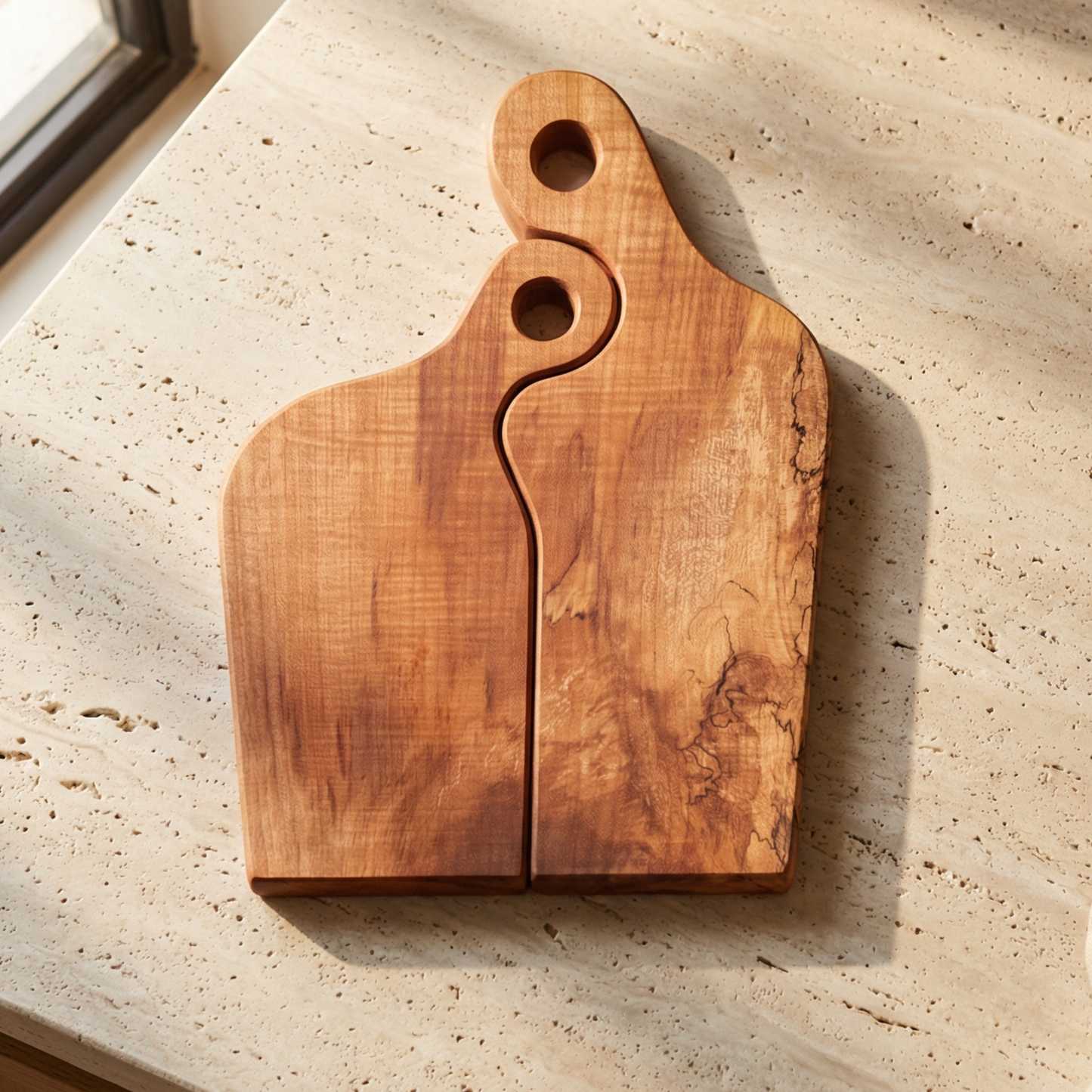 Handcrafted Nesting Charcuterie Board Set – Spalted Sycamore