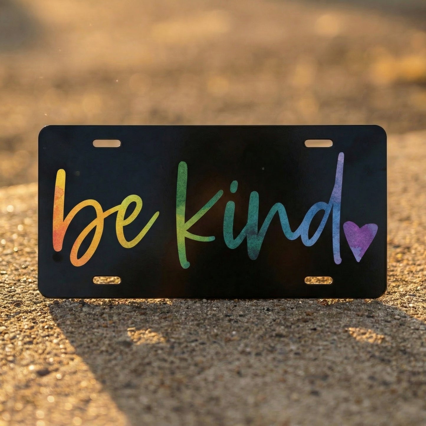 Be Kind Signature License Plate - Black